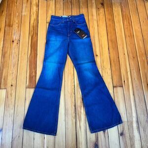 Levi’s 70’s high flare blue jeans 24 x 32 NWT